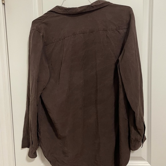 Chocolate brown babaton long sleeve button up - Picture 4 of 5